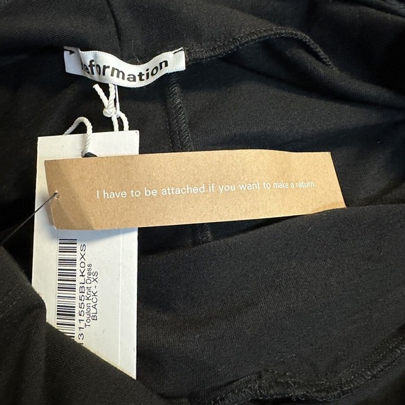 Reformation Black off Shoulder Toulon Knit Dress Bodycon Sexy Stretchy XS NEW‎ - Picture 10 of 13